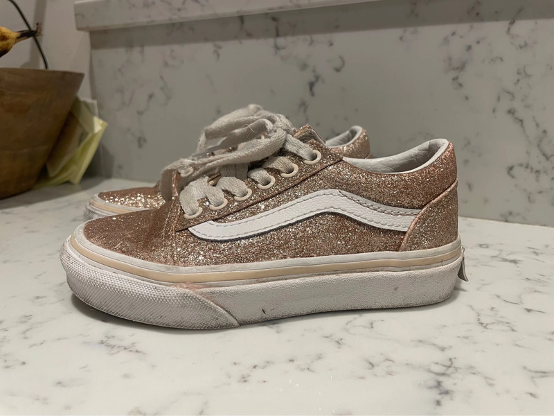 Vans trainers kids best sale gold