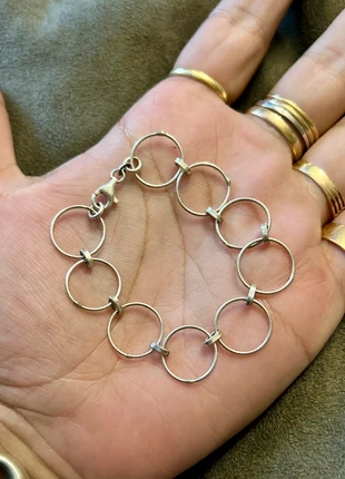 Bracelet cercles en argent massif, marca: Argent, estado: Muito bom, €18.50, €20.13 inclui Proteção do Comprador Pro