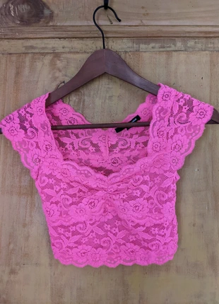 Top fucsia di pizzo Tally Weijl, marke: Tally Weijl, zustand: Gut, größe: XXS / 32 / 4, 1,00 €, 1,75 € inklusive Vinted-Käuferschutz