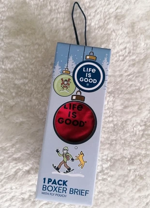 Life is Good USA : Boxer Noël avec pochette (Large), marque: Life is Good, état: Neuf avec étiquette, taille: L, 14,90 €, 16,35 € Protection acheteurs incluse