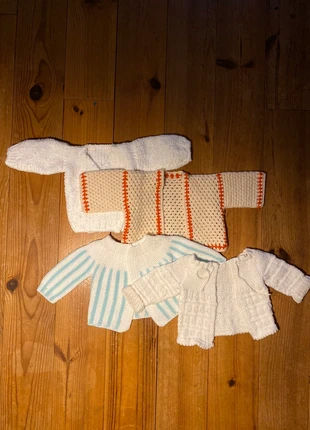 Lot gilets vintage en maille bébé 0-3 mois, condition: Very good, size: Newborns / 44 cm, €8.00, €9.10 includes Buyer Protection
