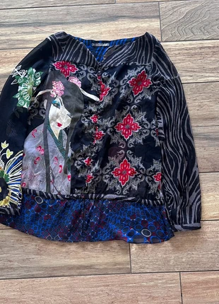 Pezzo Unico & Raro - Camicia Desigual Effetto Wow!, marca: Desigual, estado: Muito bom, tamanho: S / 36 / 8, €8.00, €9.10 inclui Proteção do Comprador