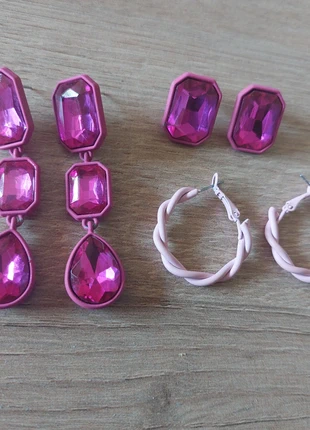 Pink jewellery earring bundle, brand: Primark, condition: Very good, £1.50, £2.28 includes Buyer Protection