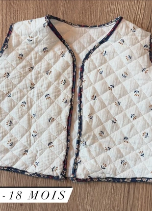 Gilet réversible fille fait main, brand: Fait Main, condition: New with tags, size: 12-18 months / 80 cm, €25.00, €26.95 includes Buyer Protection