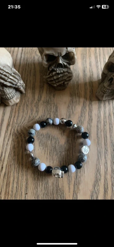 Bracelet skull Pierre de Feu