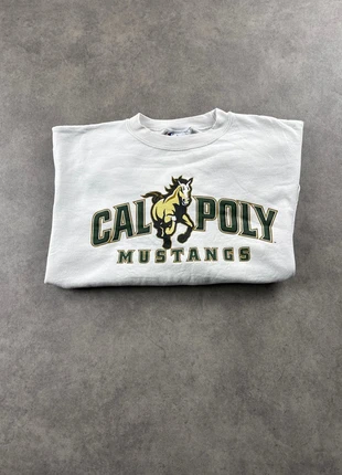 Sweatshirt blanc Champion taille S homme Calopoly Mustang imprimé crewneck col rond - SWE0064, marque: Champion, état: Bon état, taille: S, 8,00 €, 9,10 € Protection acheteurs (Pro) incluse
