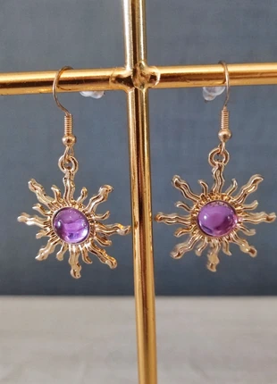 Paire de boucles d'oreilles soleil doré astral, merk: bohème chic, staat: Heel goed, € 4,90, € 5,85 inclusief Kopersbescherming
