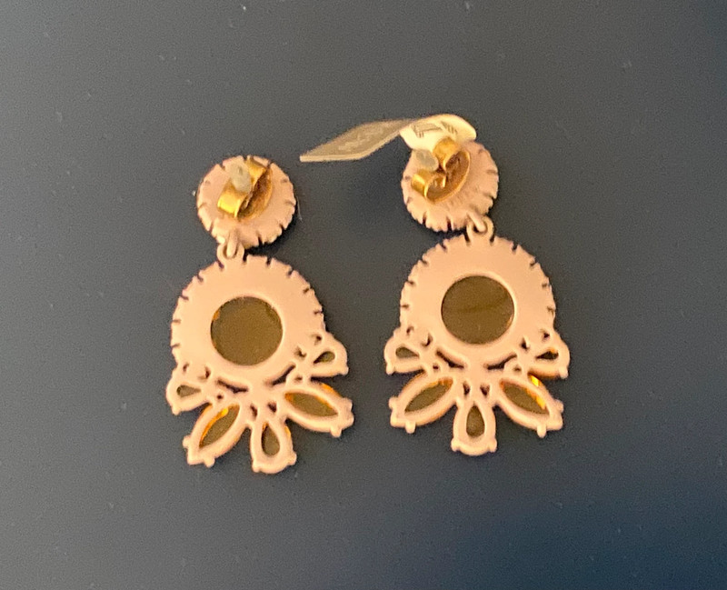 NWT-JCrew Yellow Crystal Starburst Earrings 2