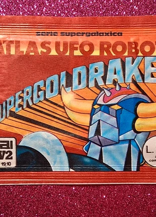 Bustina figurine 1979 : "Atlas Ufo Robot - Supergoldrake" ediz. Edierre, marke: Atlas Ufo Robot ediz. Edierre, zustand: Sehr gut, 12,00 €, 13,30 € inklusive Vinted-Käuferschutz