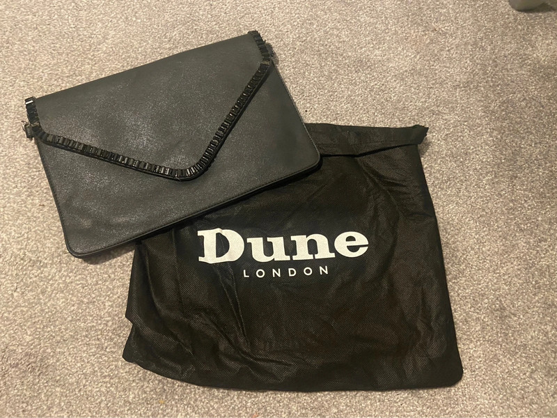 Dune black clutch bag