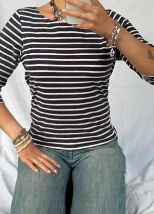 Vintage Fitted Striped Long Sleeve Top, condition: Very good, size: L / UK 16-18, £11.99, £13.29 includes Buyer Protection Pro