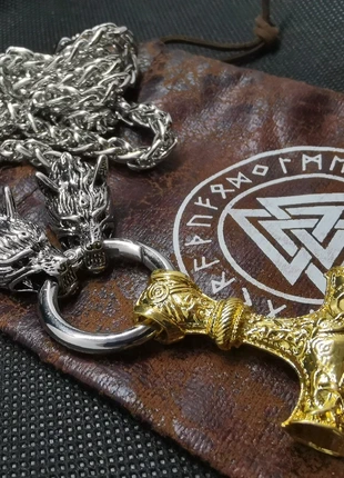 Collier viking mjolnir marteau de thor bijoux nordique, condizioni: Ottime, €20.00, €21.70 include la Protezione acquisti Pro
