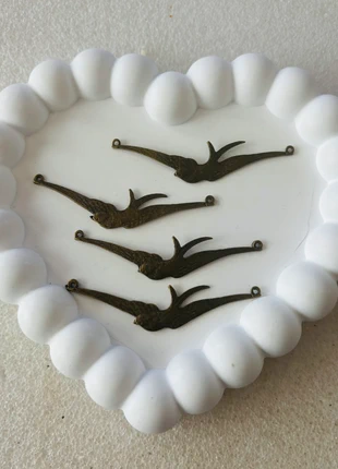 Lot 4 intercalaires Hirondelle en laiton bronze vieilli, marca: AlyKréas, estado: Novo sem etiquetas, €1.50, €2.28 inclui Proteção do Comprador