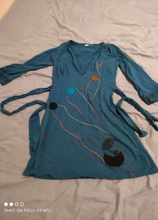 Tunique robe originale, merk: Fabrication Artisanale, staat: Heel goed, maat: S / 36 / 8, € 4,00, € 4,90 inclusief Kopersbescherming