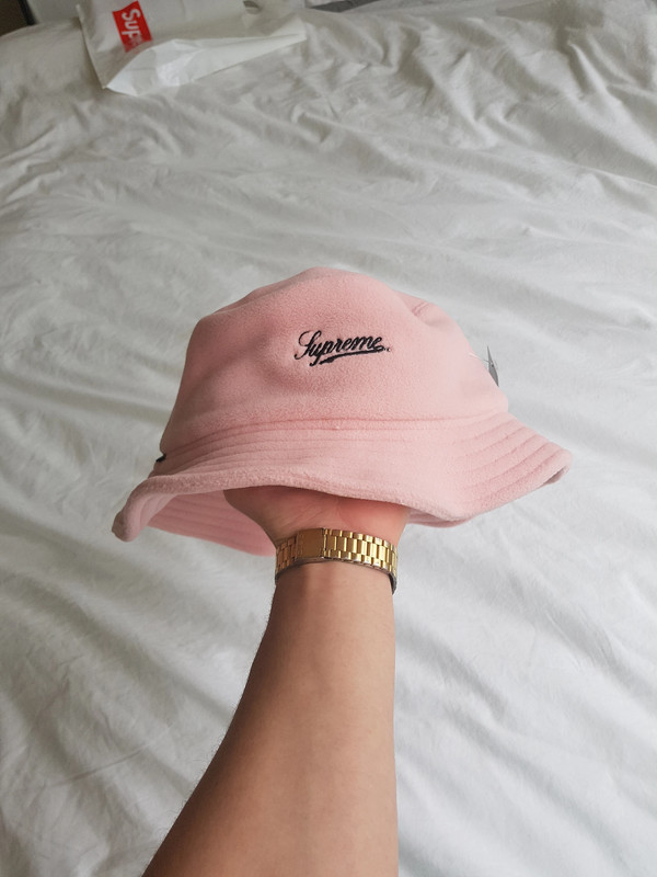 Supreme Polartec Fleece Bucket Hat Pink Vinted