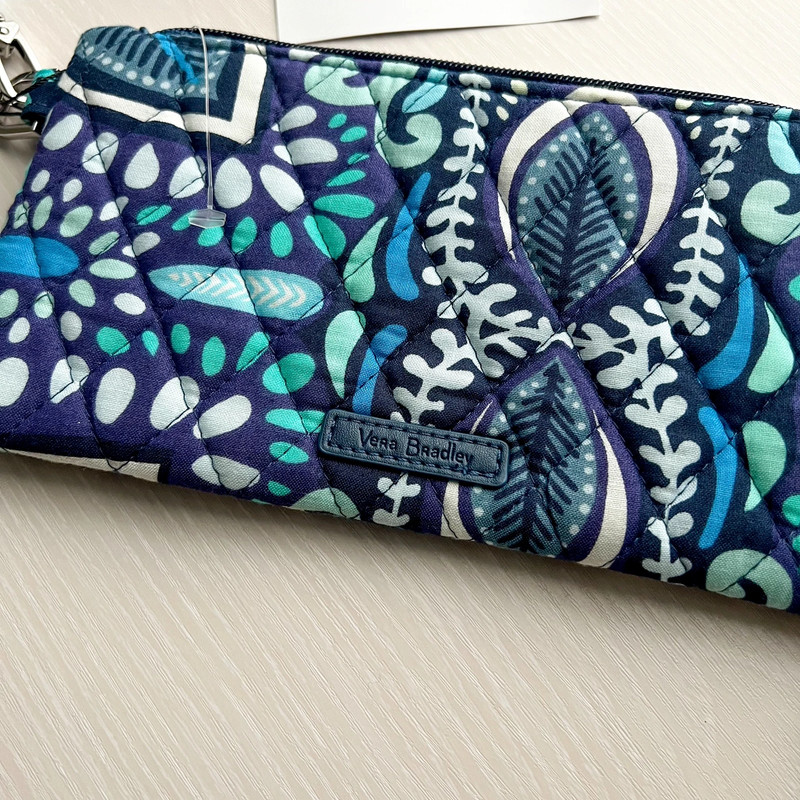 Vera Bradley Paisley Blue Zip Up Wallet 2