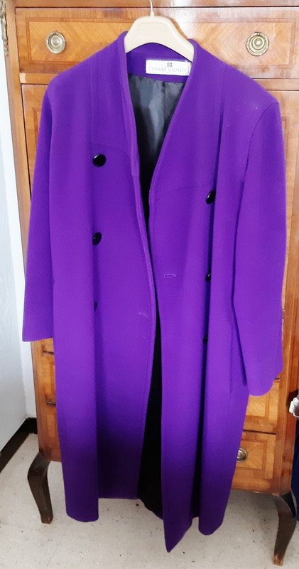 manteau long violet