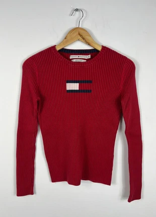 Pull Tommy Hilfiger Col Rond Rouge, marque: Tommy Hilfiger, état: Très bon état, taille: S / 36 / 8, 25,00 €, 26,95 € Protection acheteurs (Pro) incluse