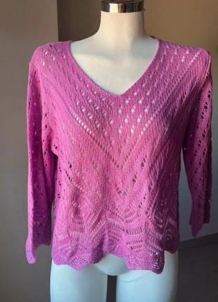 Top traforato lilla nuovo donna - haut lilas perforé pour femme - perforiertes lila Damentop, état: Neuf avec étiquette, taille: L / 40 / 12, 10,00 €, 11,20 € Protection acheteurs incluse