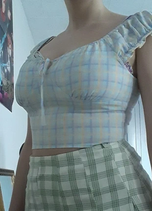 Top coquette tartan, marque: COQUETTE, état: Très bon état, taille: M / 38 / 10, 3,00 €, 3,85 € Protection acheteurs incluse