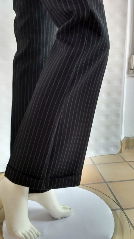 pantalon noir rayé T 36 Pimkie / p 551 5