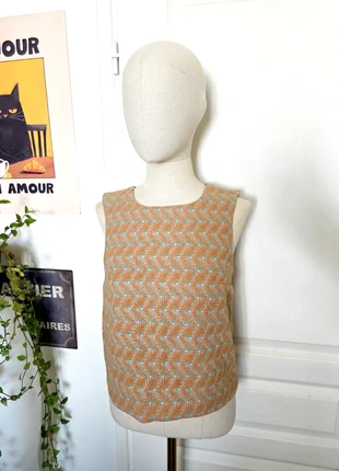 Top Brodé ● Rétro Chic ● La Redoute #All5, marca: La Redoute, estado: Muito bom, tamanho: S / 36 / 8, €5.00, €5.95 inclui Proteção do Comprador