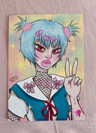 Rei Ayanami mini poster y, état: Neuf avec étiquette, 2,00 €, 2,80 € Protection acheteurs incluse