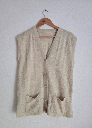 Gilet creme sans manches maille Vintage Taille L, marke: Vintage Dressing, zustand: Sehr gut, größe: L / 40 / 12, 15,00 €, 16,45 € inklusive Vinted-Käuferschutz