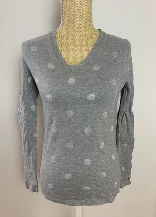 Pull Col en v Gris à pois Tommy Hilfiger - Taille S Femme, brand: Tommy Hilfiger, condition: Very good, size: S / 36 / 8, €15.00, €16.45 includes Buyer Protection Pro