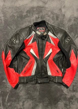 Blouson Moto Cuir IXS Homme Taille 48 Sportswear Noir Rouge Protections CE, brand: IXS, condition: Very good, size: S, €120.00, €126.70 includes Buyer Protection
