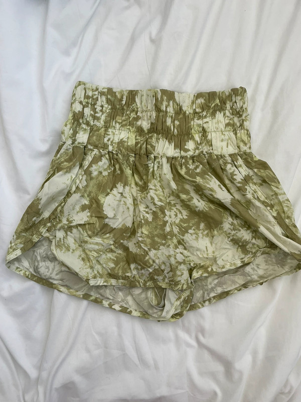 green and white free people athletic shorts 1