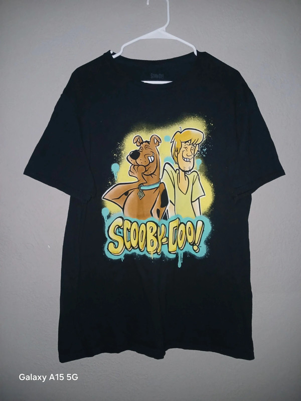 Scooby Doo Spray Paint Style Shaggy Black T Shirt 1