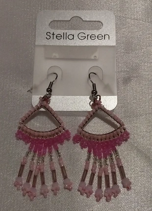 Boucle d'oreille chandelier rose en perle, état: Neuf avec étiquette, 2,00 €, 2,80 € Protection acheteurs incluse