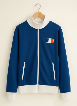 Veste vintage zippé bleu drapeau France (Taille M), marque: Vintage Dressing, état: Neuf sans étiquette, taille: M, 10,00 €, 11,20 € Protection acheteurs incluse