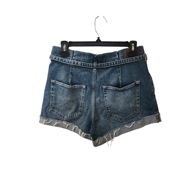 Hollister Paperbag Blue Jean Shorts Size 7 /28 Ultra High Rise Mom Shorts 2