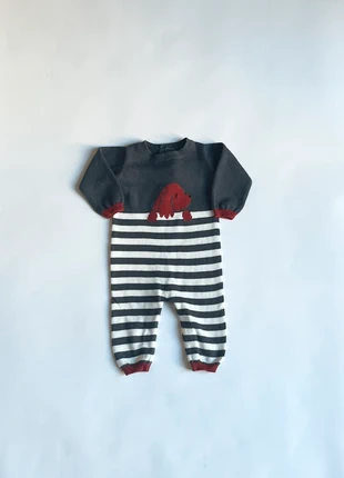Combinaison Jacadi 3M - Gris/Rayé - Très Bon État, brand: Jacadi, condition: Very good, size: 1-3 months / 56 cm, €10.00, €11.20 includes Buyer Protection