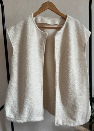 Gilet sans manches texturé - crème tendance, brand: veste sans manches, condition: Very good, size: M / 38 / 10, €17.99, €19.59 includes Buyer Protection Pro