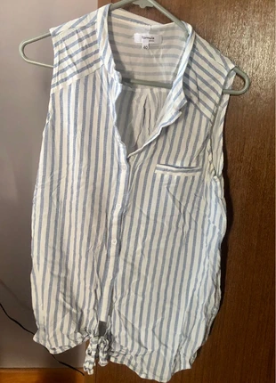 Camisa sem mangas riscas azuis e brancas Fórmula Joven Tamanho 40, merk: Fórmula Joven, staat: Goed, maat: L / 40 / 12, € 1,85, € 2,64 inclusief Kopersbescherming