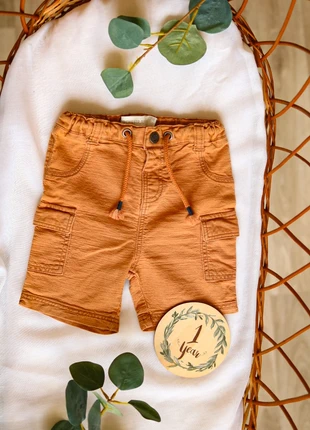 Bermuda à poches marron caramel, Orchestra, 12 mois, marque: Orchestra, état: Très bon état, taille: 9-12 mois / 74 cm, 4,00 €, 4,90 € Protection acheteurs (Pro) incluse