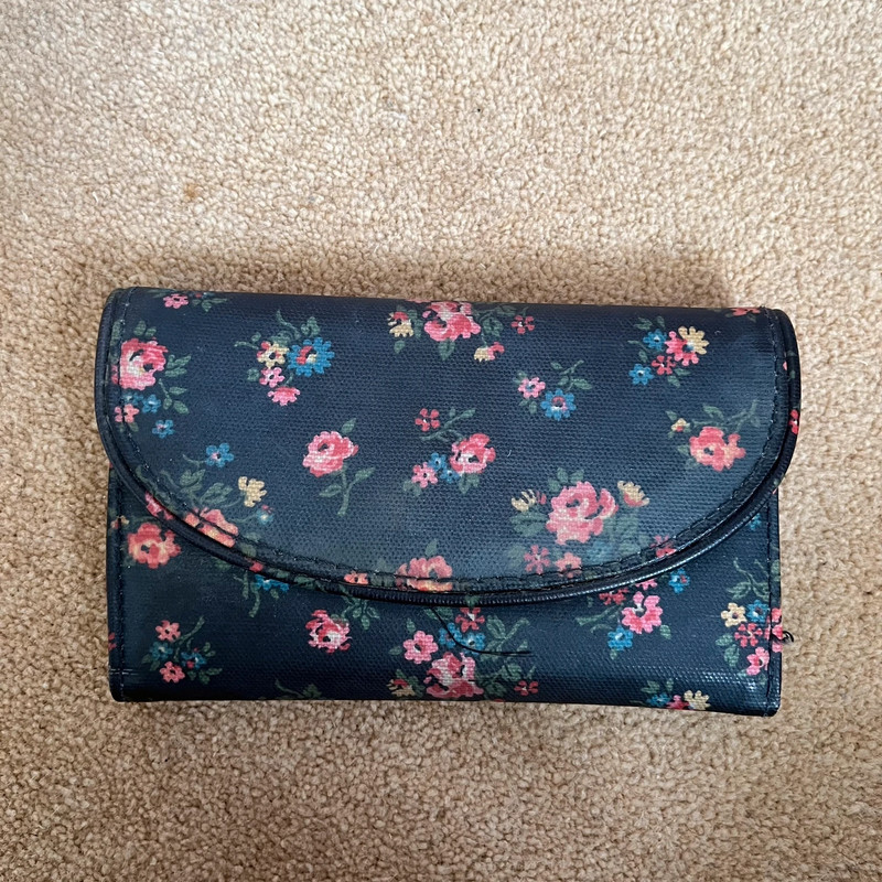 Navy floral Cath Kidston purse