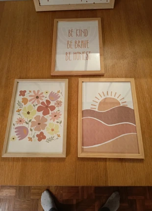 Lot 3 cadres bois - Taupe / Vieux Rose / Beige, marque: pas de marque, état: Neuf sans étiquette, 15,00 €, 16,45 € Protection acheteurs incluse