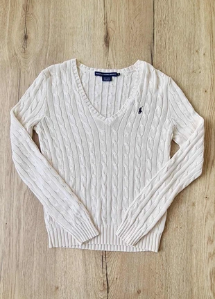 Pull Ralph Lauren torsadé Col V - Taille M - Crème, marque: Ralph Lauren, état: Neuf sans étiquette, taille: M / 38 / 10, 69,99 €, 74,19 € Protection acheteurs incluse