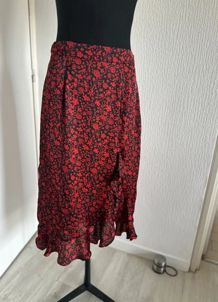 Jupe midi fleurie fendue, MAJE, marca: Maje, estado: Muito bom, tamanho: L / 40 / 12, €90.00, €95.20 inclui Proteção do Comprador