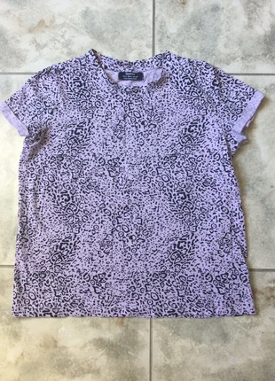 Tee-shirt imprimé manches courtes Bershka mauve, marca: Bershka, estado: Bueno, tamaño: S / 36 / 8, 4,00 €, 4,90 € Protección al comprador incluida