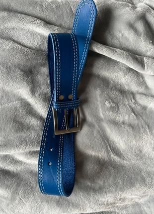 Chunky blue/silver belt, brand: not sure, condition: Very good, size: 26 inches, £8.00, £9.10 includes Buyer Protection