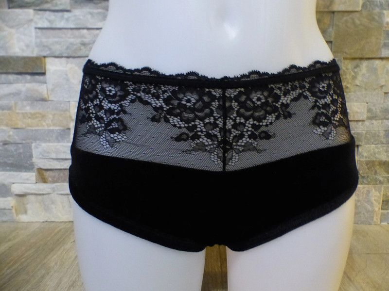 Short EVA velours et dentelle Bandurska Design pour la pole dance XS 2