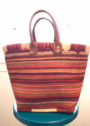 Sac en osier et cuir, état: Neuf sans étiquette, 8,00 €, 9,10 € Protection acheteurs incluse