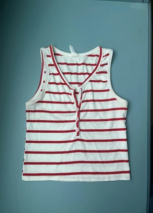 Red & White Vintage Striped Tank Top, marque: Top Vintage, état: Bon état, taille: S / 36 / 8, 2,00 €, 2,80 € Protection acheteurs incluse