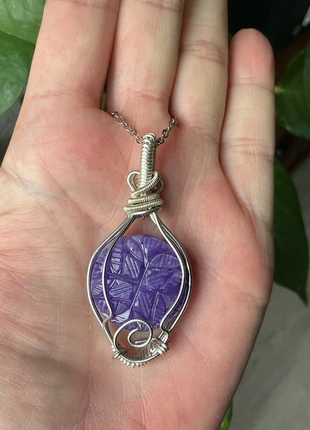 🌸 Lavendel amethist edelsteen ketting 🌸, staat: Heel goed, € 18,00, € 19,60 inclusief Kopersbescherming Pro