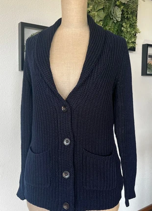 Dunkelblauer Strickcardigan Clockhouse Größe M mit Schalkragen Knopfleiste Grobstrick, marke: Clockhouse, zustand: Gut, größe: M / 38 / 10, 4,00 €, 4,90 € inklusive Vinted-Käuferschutz